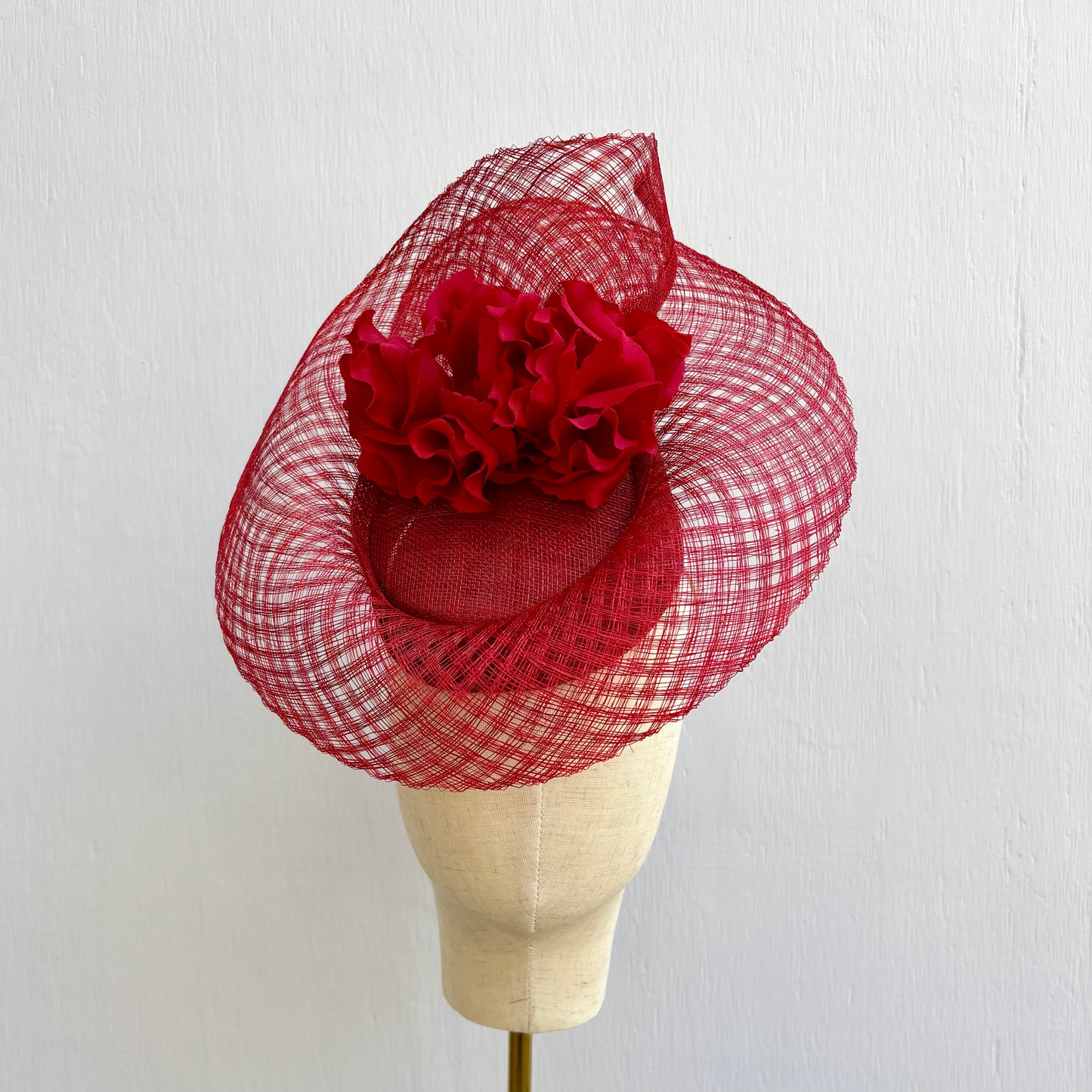 Red Swirl Fascinator