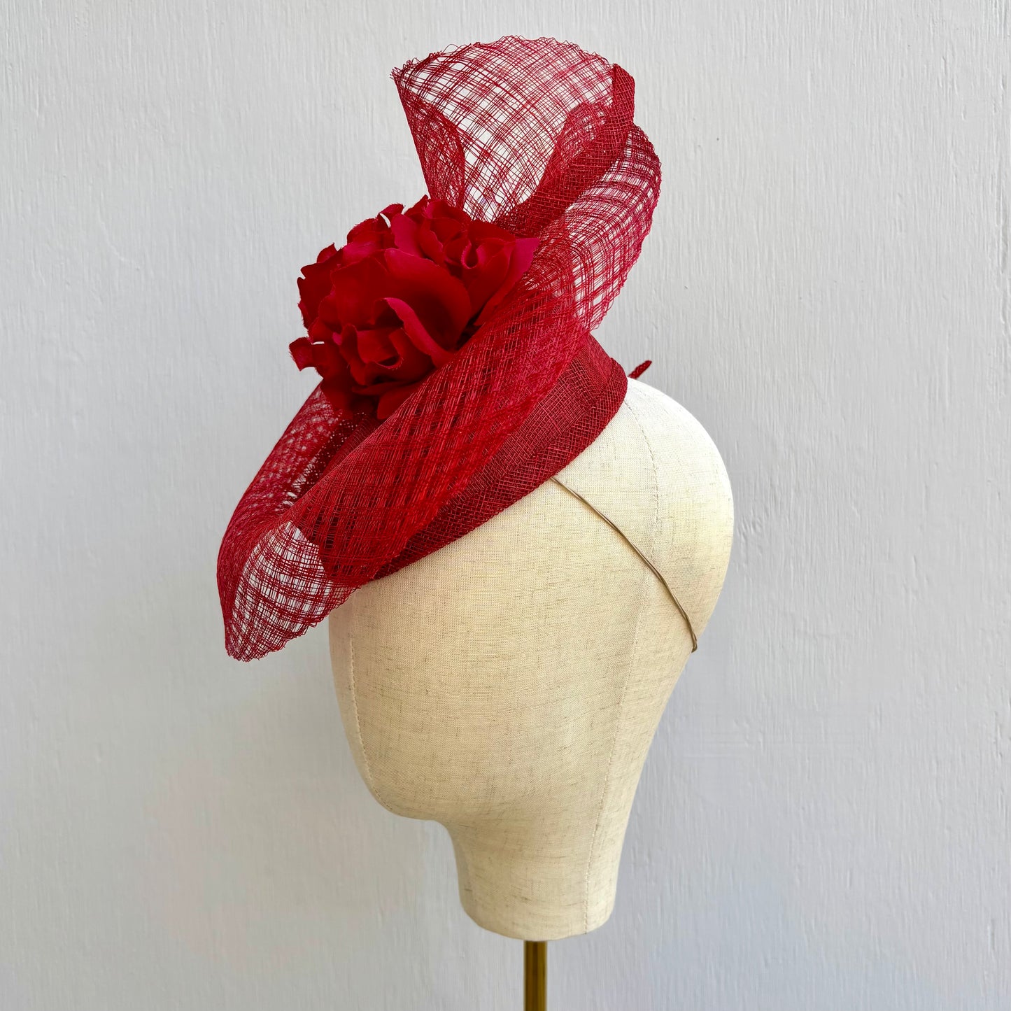 Red Swirl Fascinator