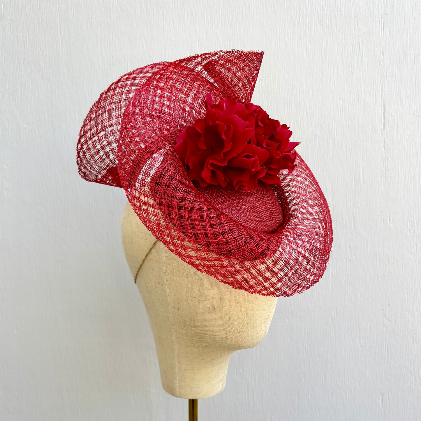 Red Swirl Fascinator