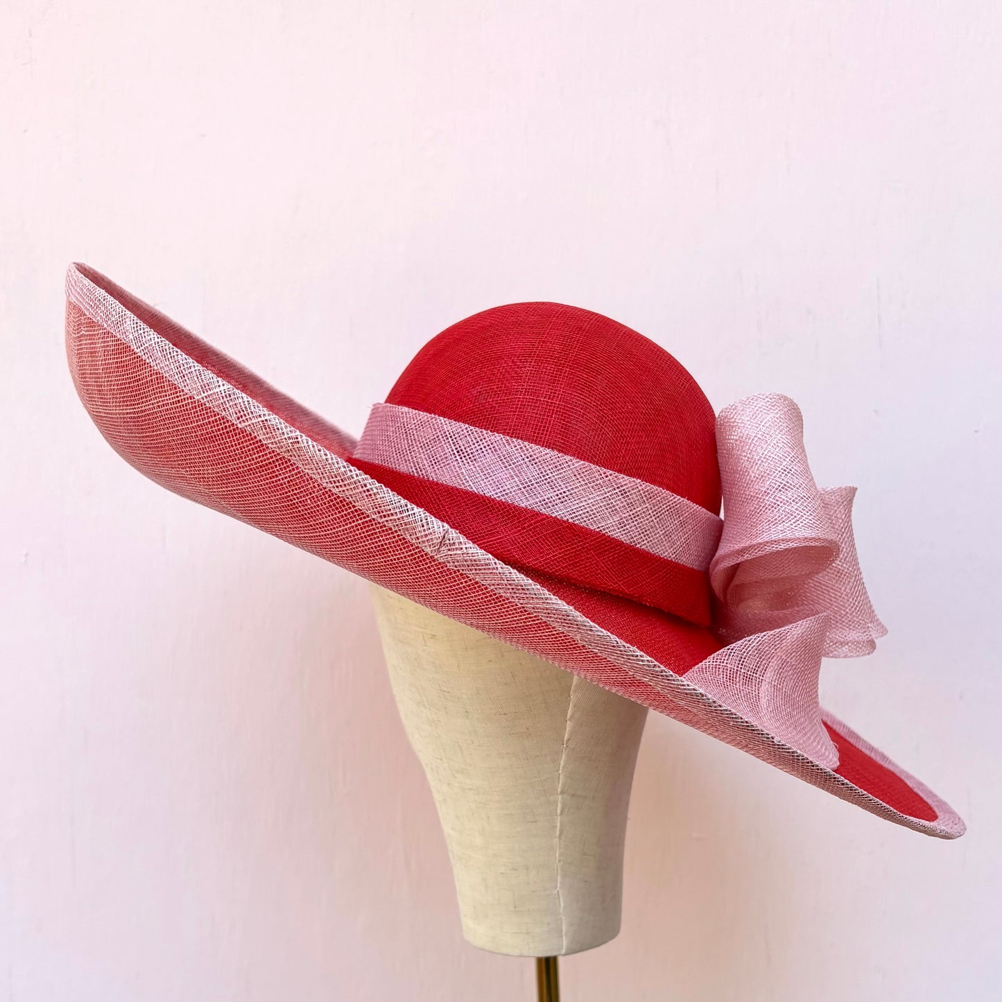 Red Upturned Brimmed Hat