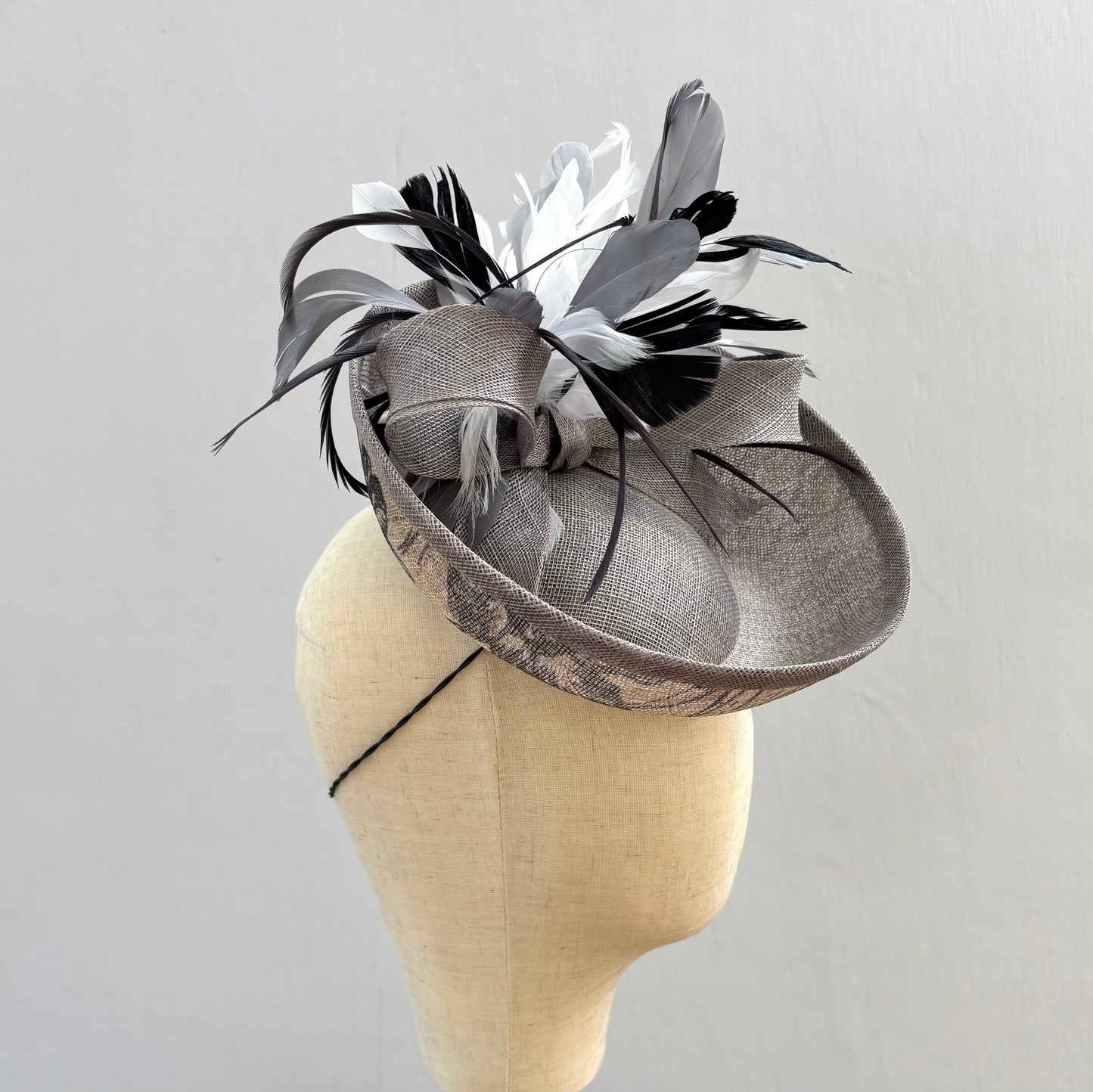 Grey Fascinator