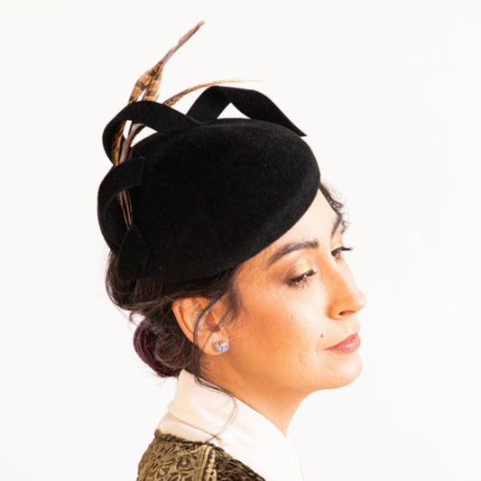 Black Beret Fascinator