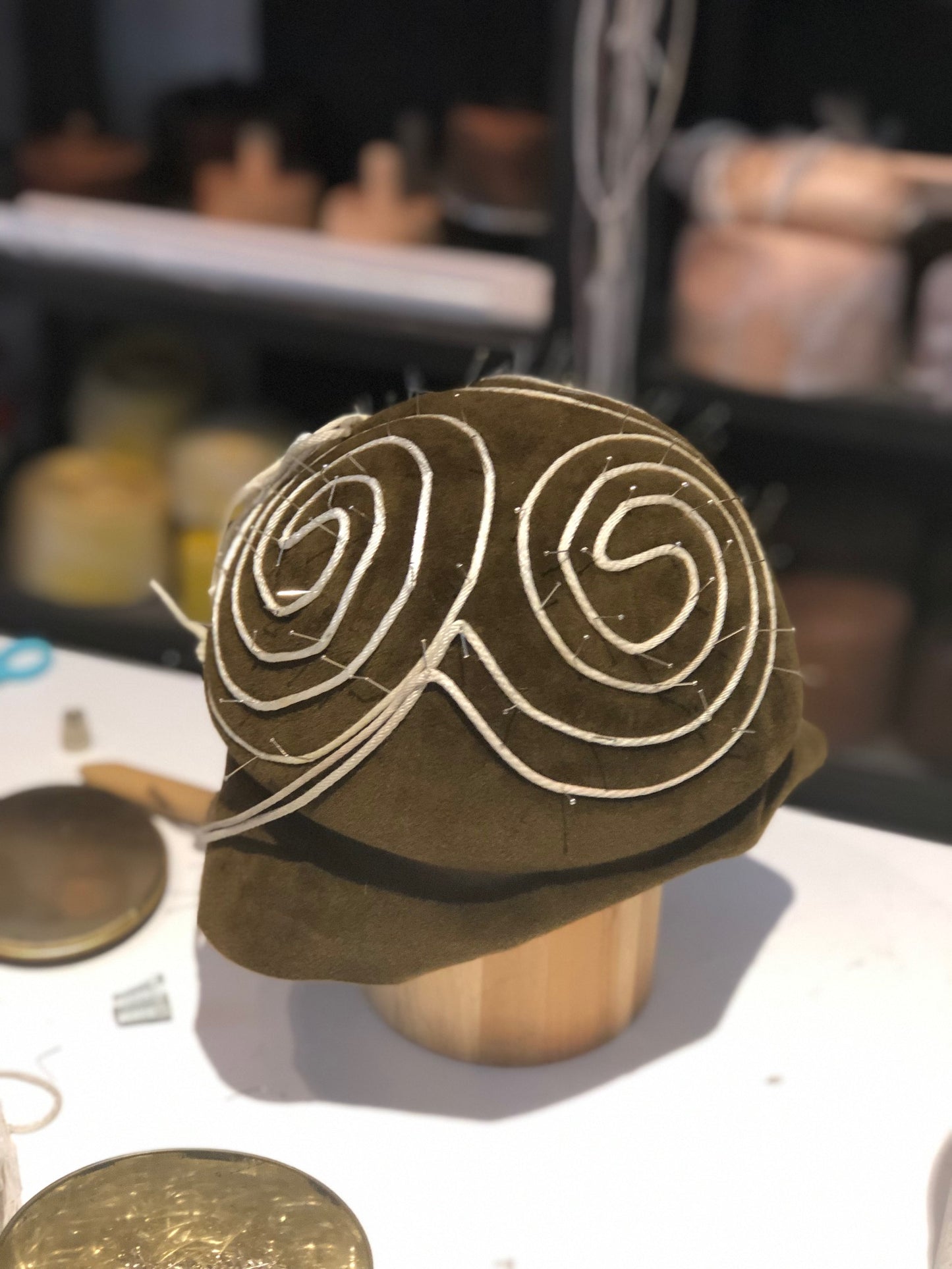 Vintage Wood Beret Block