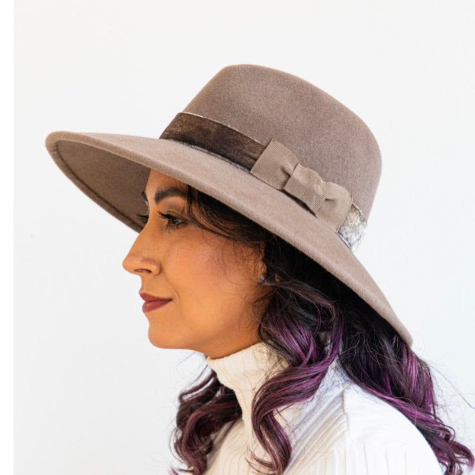 Taupe Cleo Fedora