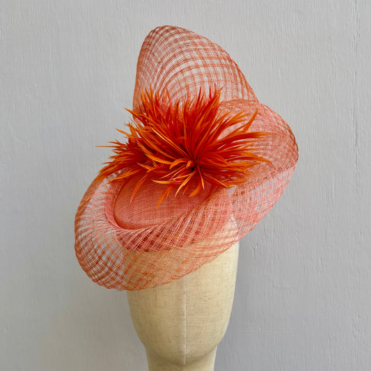 Orange Swirl Fascinator