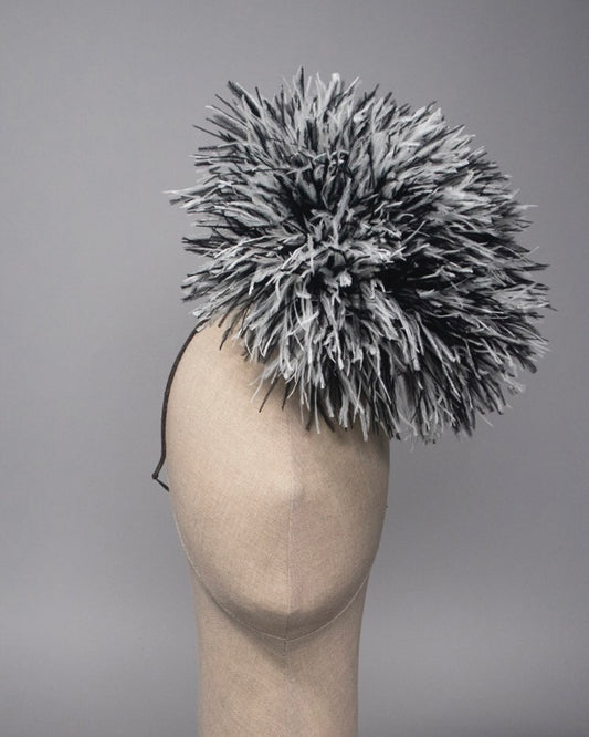 Ostrich Feather Pom Pom Fascinator