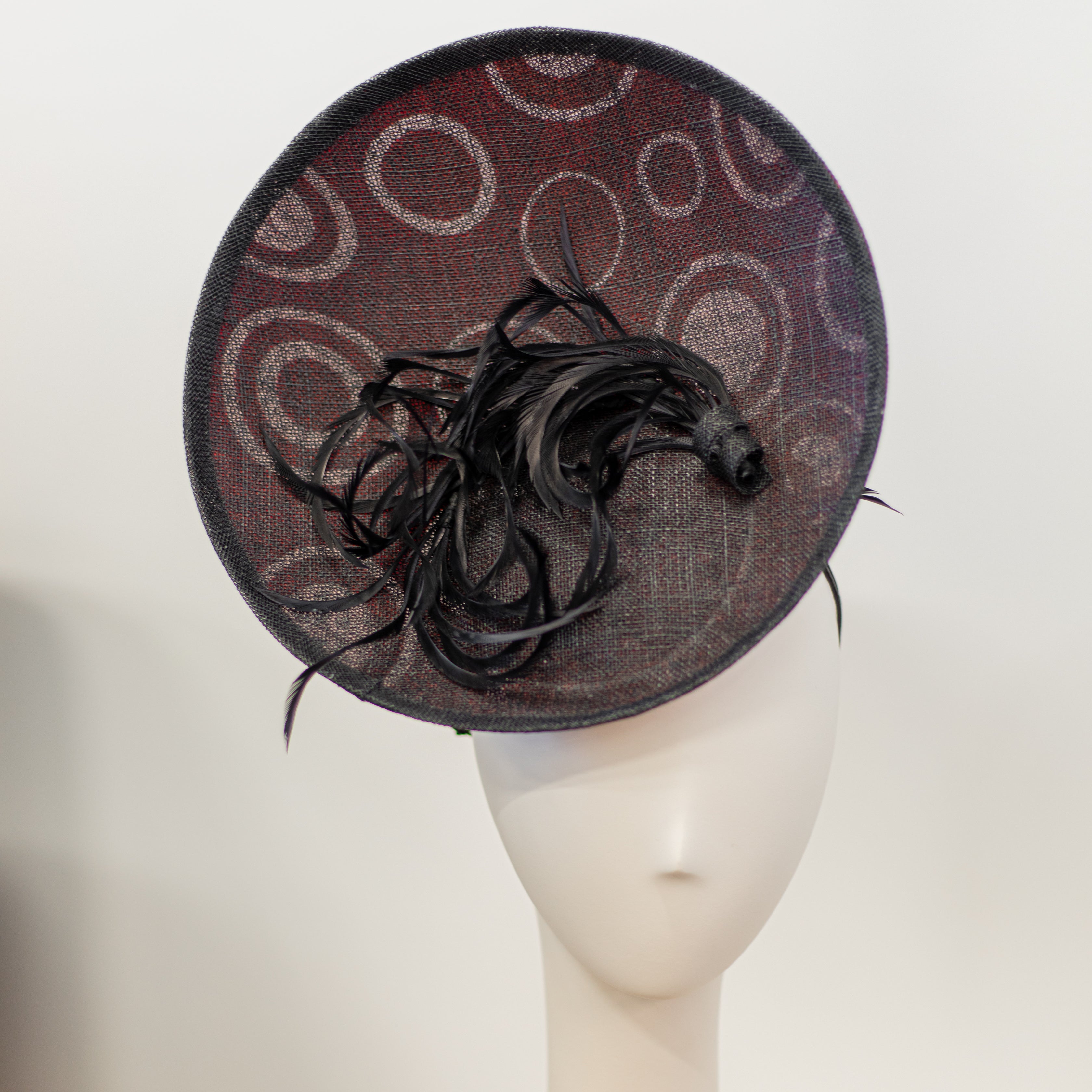 Black 2025 saucer hat